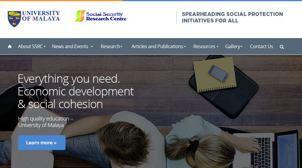 FIDO - Malaysia Freelance Web Designer Web Designer - Service Buat Website Social Security Research Centre (SSRC) - University Malaya