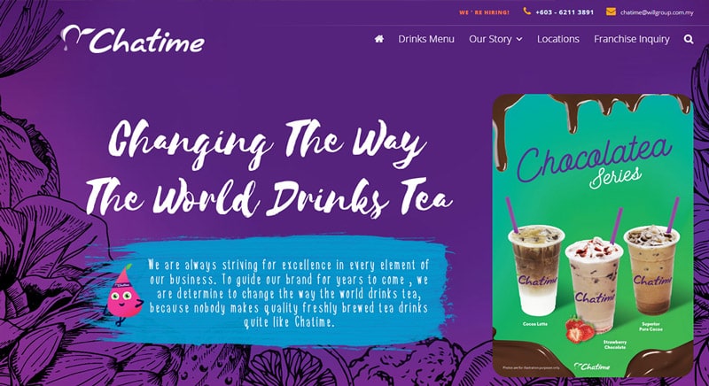 FIDO - Malaysia Freelance Web Designer Web Designer - Service Buat Website chatime-fidodesign