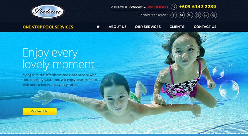 FIDO - Malaysia Freelance Web Designer Web Designer - Service Buat Website Poolcare Sdn Bhd