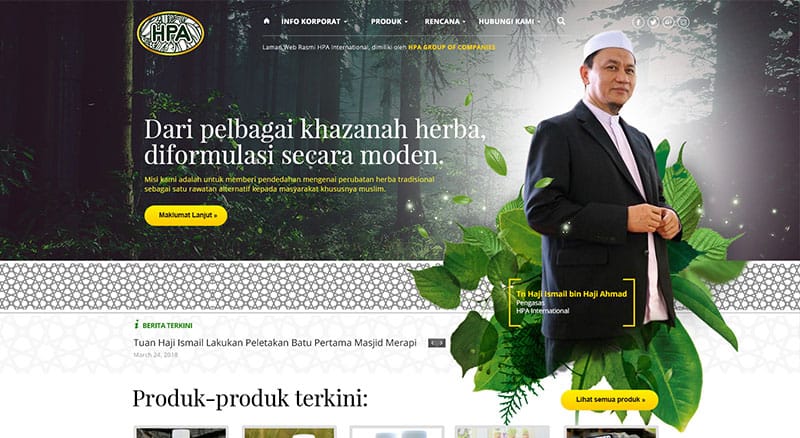 FIDO - Malaysia Freelance Web Designer Web Designer - Service Buat Website HPA International Sdn Bhd | Radix.my | Radix Brand