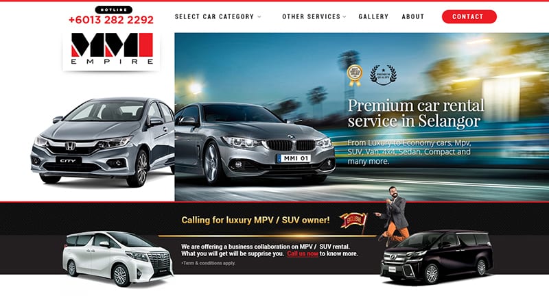FIDO - Malaysia Freelance Web Designer Web Designer - Service Buat Website MMI Empire Sdn Bhd. Stress-free car rental experience