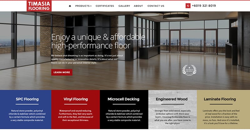 FIDO - Malaysia Freelance Web Designer Web Designer - Service Buat Website TIMASIA Floor Expert in puchong