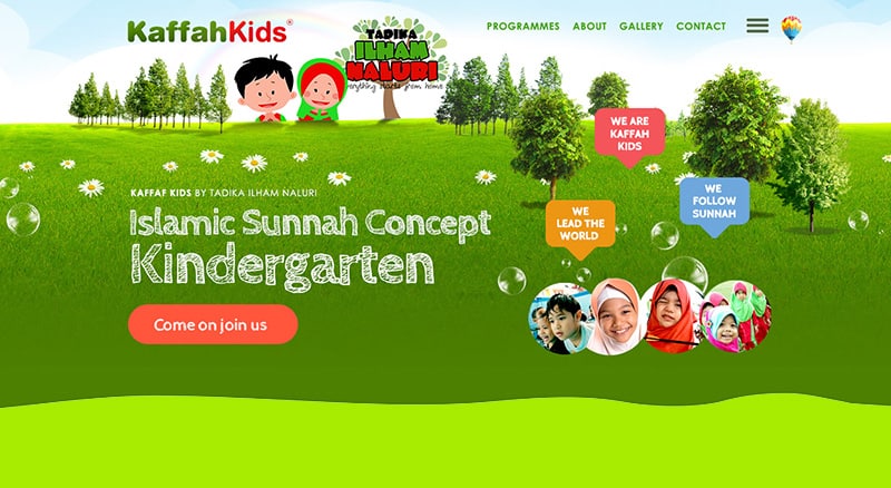 FIDO - Malaysia Freelance Web Designer Web Designer - Service Buat Website kaffahkids.com - Islamic Sunnah Preschool