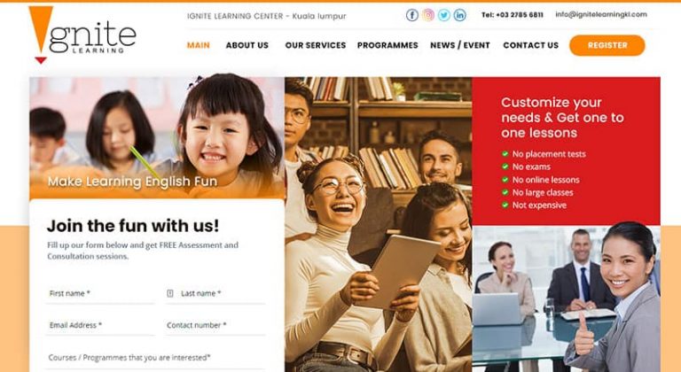Learning Center Website Design