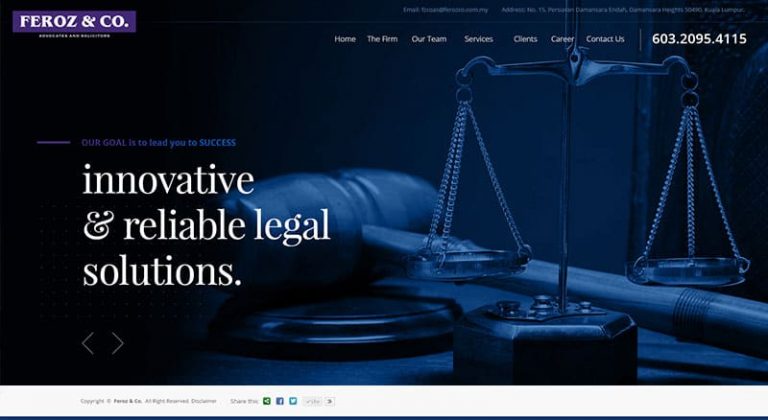 Legal Firm Malaysia Web Design Inspiration