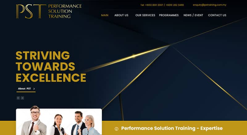 FIDO - Malaysia Freelance Web Designer Web Designer - Service Buat Website Performance Solutions Training - Leadership Training Company Website Design