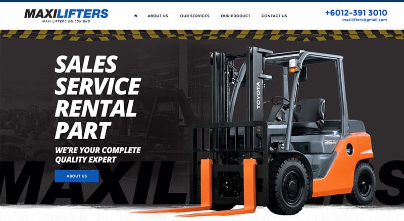 FIDO - Malaysia Freelance Web Designer Web Designer - Service Buat Website Forklift and Machinery Website Design Malaysia