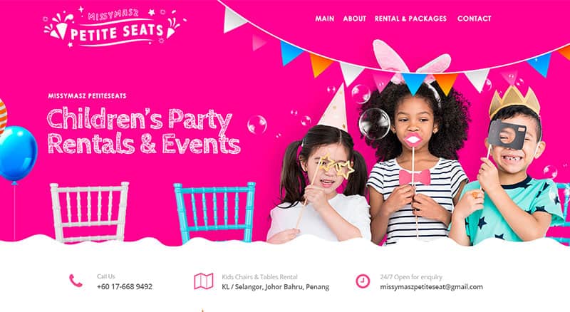 FIDO - Malaysia Freelance Web Designer Web Designer - Service Buat Website Missymasz Petite Seats Rental in Selangor