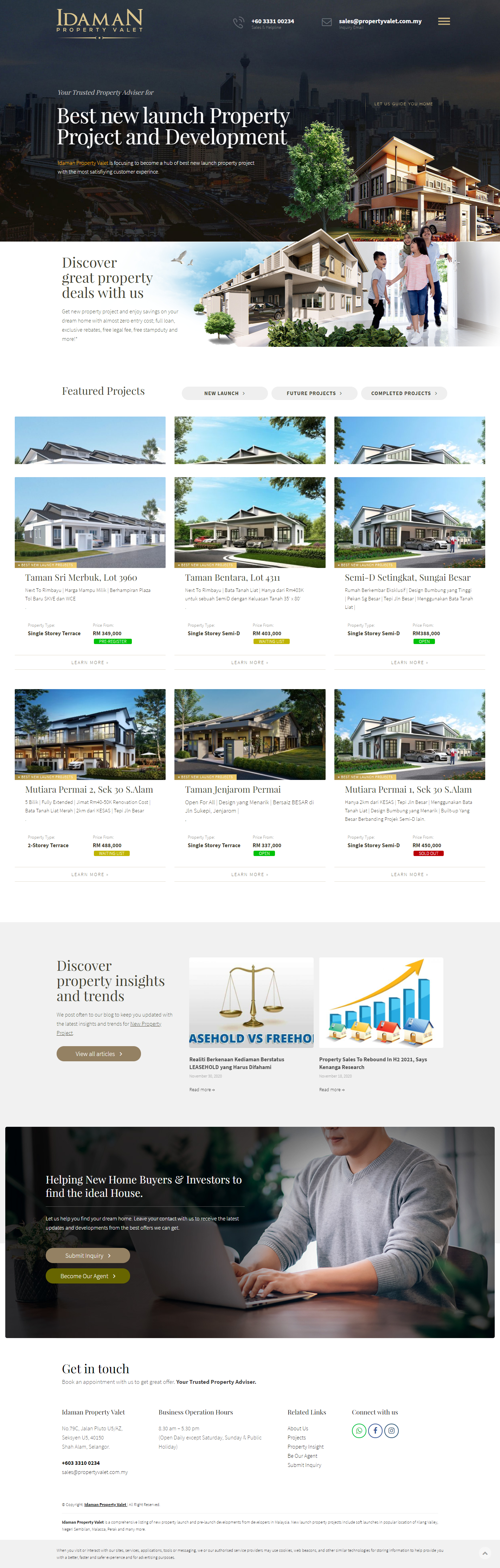 property listing website design