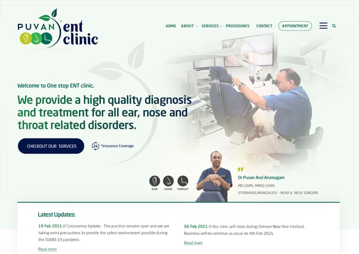 ENT Specialist Clinic (Ear Nose & Throat ) - Dr Puvan.
