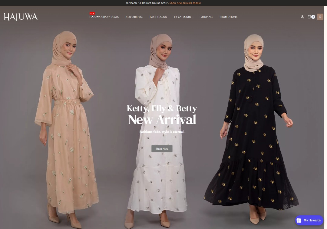 FIDO - Malaysia Freelance Web Designer Web Designer - Service Buat Website Hajuwa Boutique