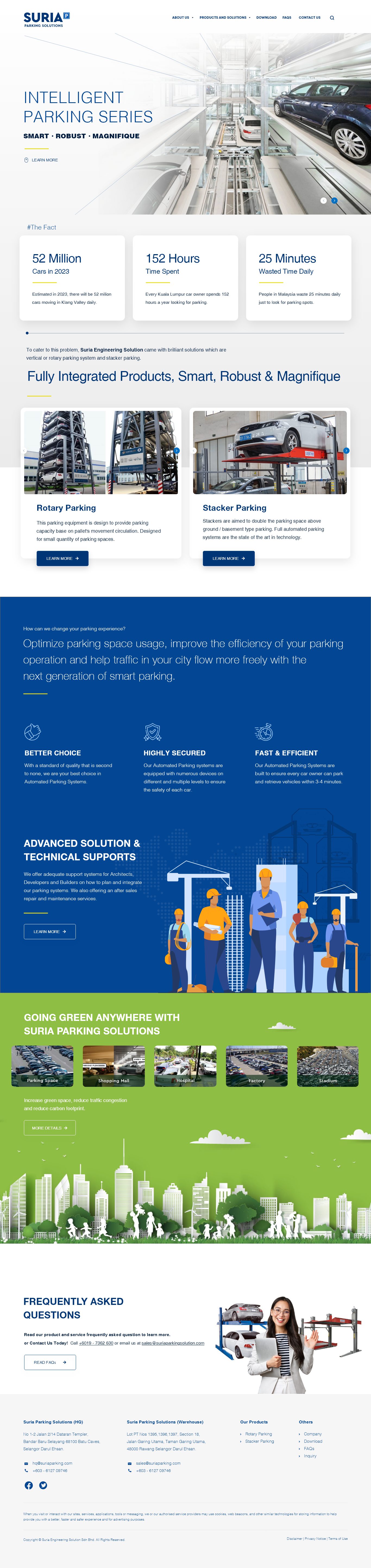Suria Parking Solution Website - Home Concept