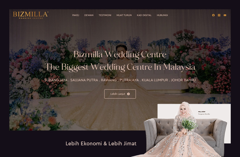 FIDO - Malaysia Freelance Web Designer Web Designer - Service Buat Website Bizmilla Catering - Dewan majlis