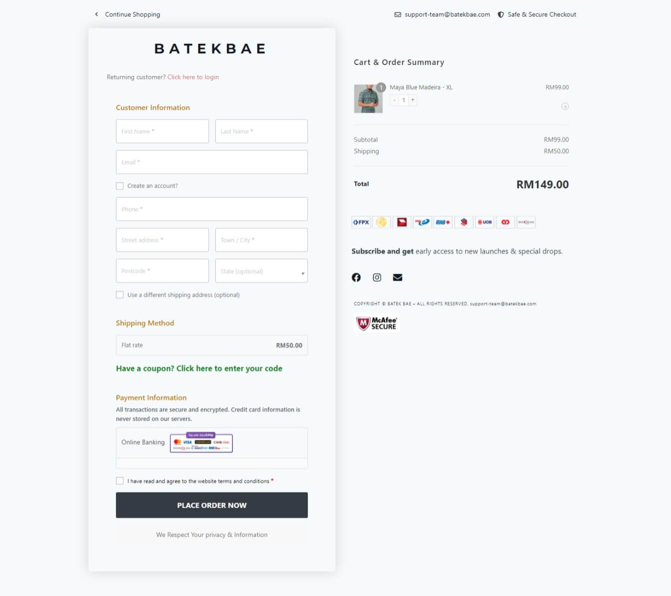 batik website design