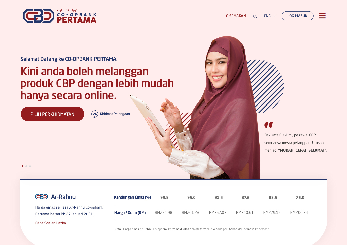 FIDO - Malaysia Freelance Web Designer Web Designer - Service Buat Website Co-op Bank Pertama