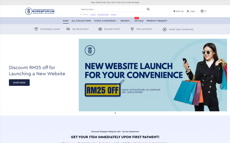 FIDO - Malaysia Freelance Web Designer Web Designer - Service Buat Website Nur Emporium