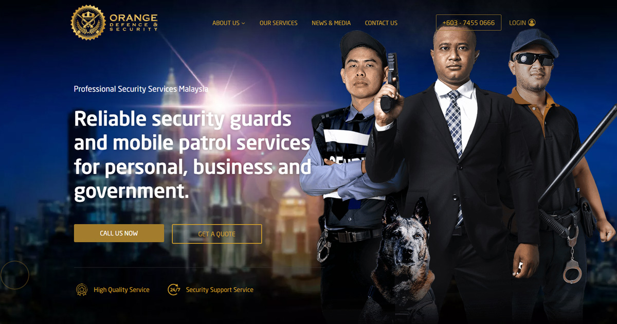 FIDO - Malaysia Freelance Web Designer Web Designer - Service Buat Website Orange Defence Security