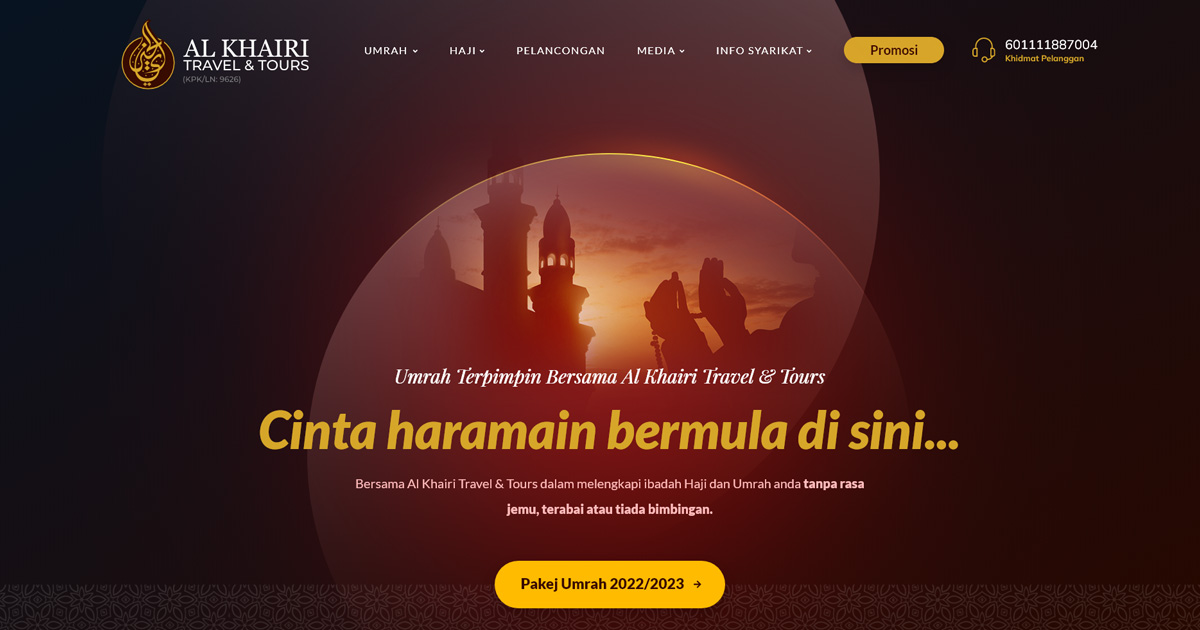 FIDO - Malaysia Freelance Web Designer Web Designer - Service Buat Website Alkhairi Travel & Tours