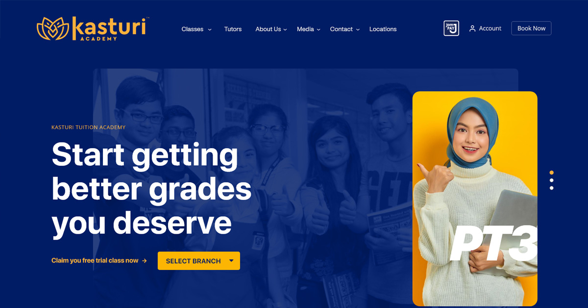 FIDO - Malaysia Freelance Web Designer Web Designer - Service Buat Website Kasturi Academy