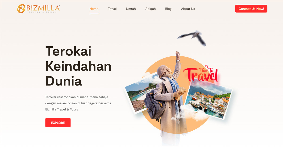 FIDO - Malaysia Freelance Web Designer Web Designer - Service Buat Website Bizmilla Travel & Tours