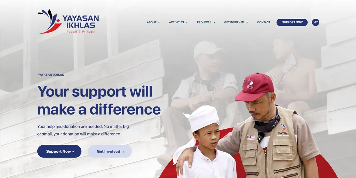 FIDO - Malaysia Freelance Web Designer Web Designer - Service Buat Website Yayasan Ikhlas