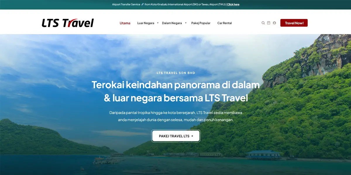 FIDO - Malaysia Freelance Web Designer Web Designer - Service Buat Website LTS Travel