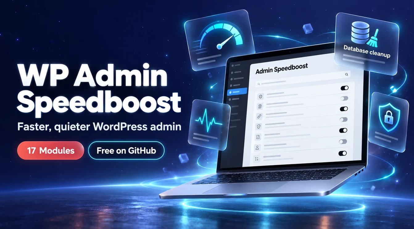 WP Admin Speedboost – Free WordPress Admin Speed Plugin