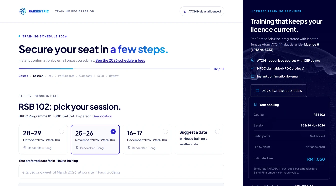 RadSentric – Training Booking System and Leads Dashboard for WordPress
